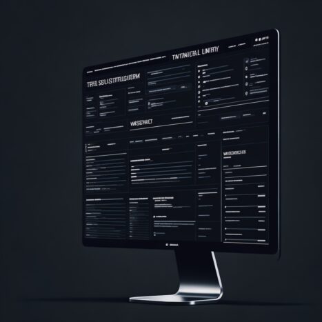 Webdesign Monitor mit Tabellen